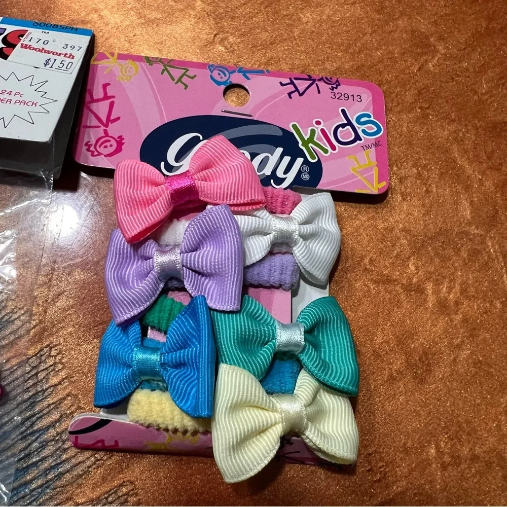 Vintage New 90s Goody and Color Mate decorative hair ties bows ponytail holders